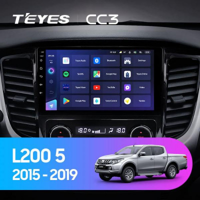 Штатная магнитола Teyes Mitsubishi L200 5 (2015-2019) кондиционер 3Gb/32Gb CC3