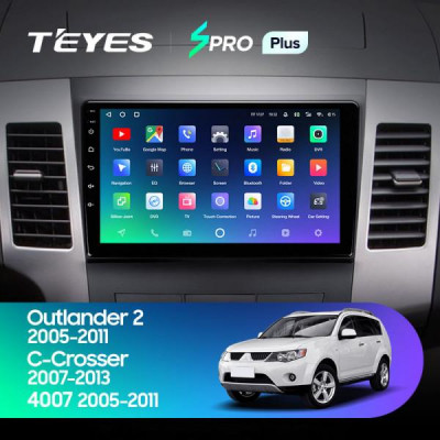 Штатная магнитола Teyes Mitsubishi Outlander 2 (2005-2011) 3Gb/32Gb SPRO+