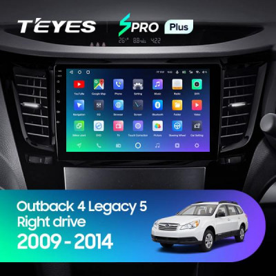 Штатная магнитола Teyes Subaru Outback 4 (2009-2014) 4Gb/64Gb SPRO+