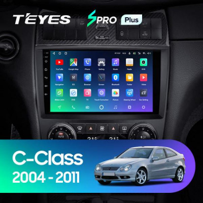 Штатная магнитола Teyes Mercedes Benz C-Class W203 CL203 C209 A209 (2004-2011) 6Gb/128Gb SPRO+